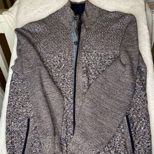 MENS FELLOWS UNITED XXL ZIP UP CARDIGAN SWEATER